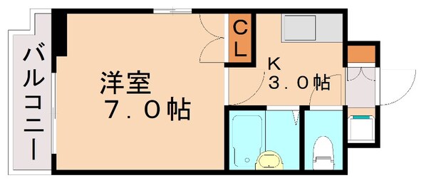 呉服町駅 徒歩16分 7階の物件間取画像